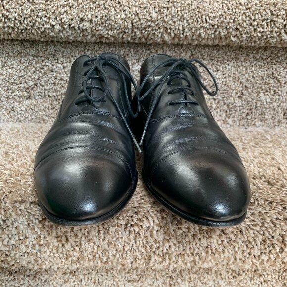 Chanel Uniform Men\'s Black Lace- up Leather Shoes- main image 12